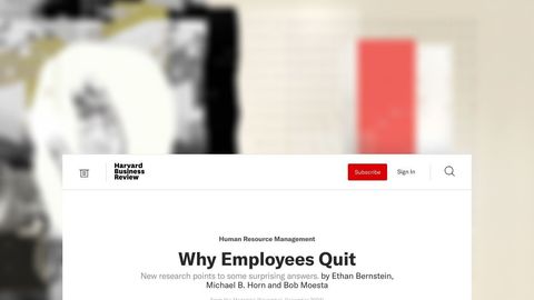 Why Employees Quit